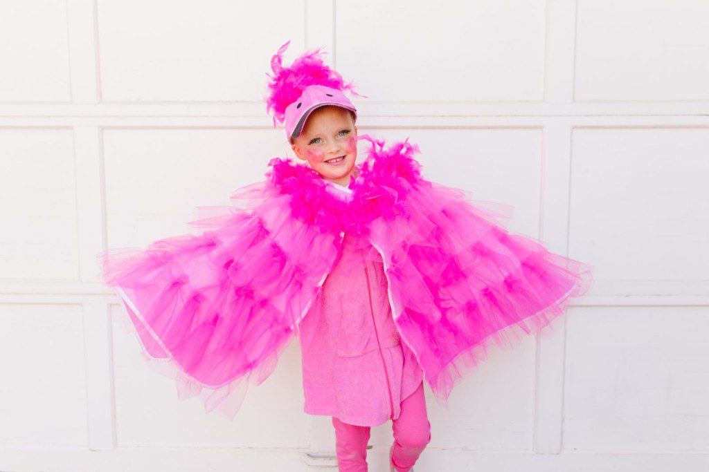 DIY Halloween Costumes: Flamingo Cape Costume for Kids | The Pretty ...