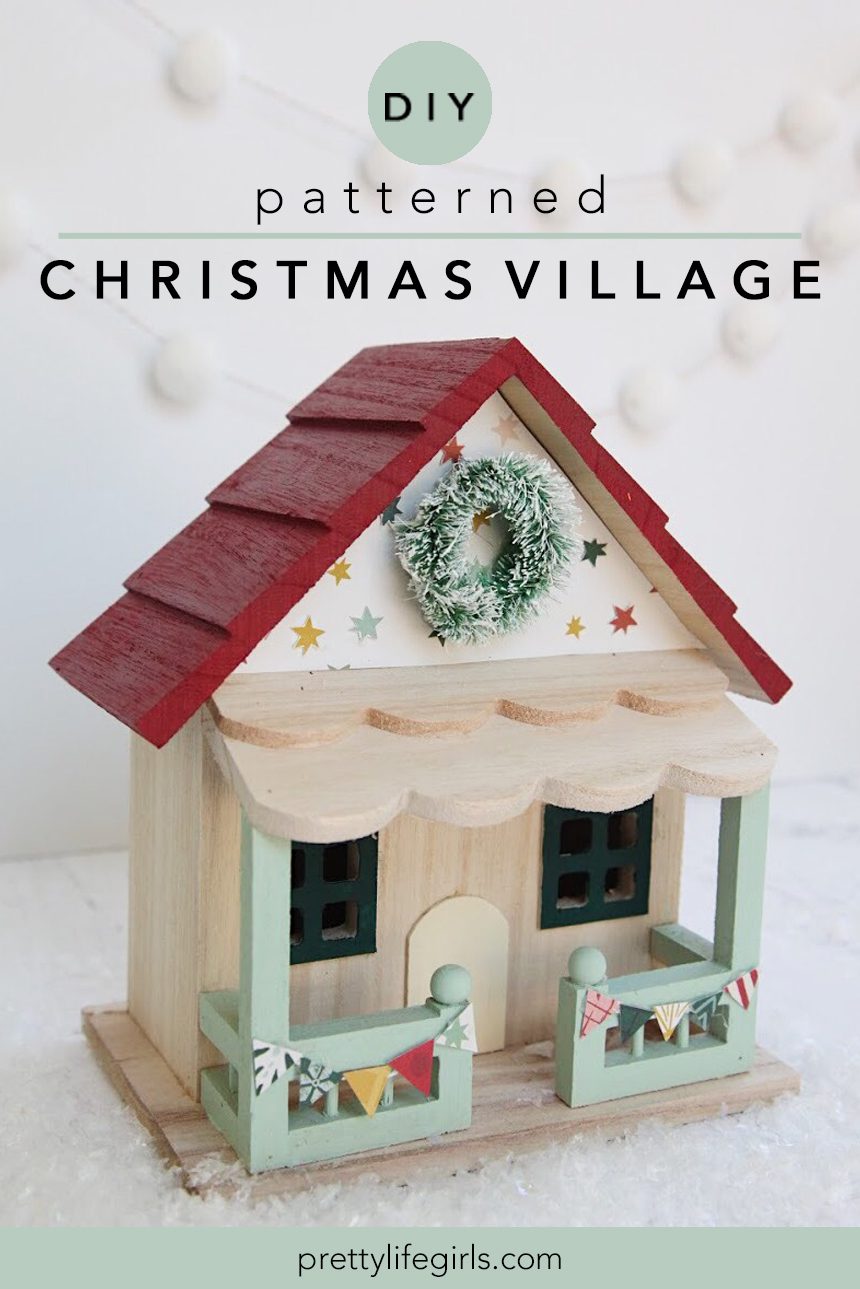 How to Make a DIY Christmas Village with Modge Podge + a tutorial featured by Top US Craft Blog + The Pretty Life Girls