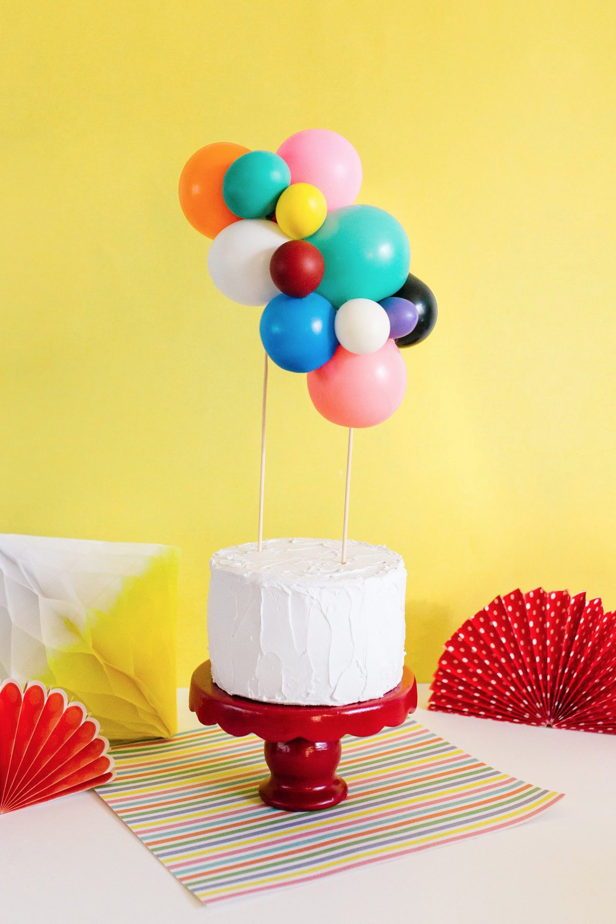 How to Make a Mini Balloon Cake Topper + a tutorial featured by Top US Craft Blog + The Pretty Life Girls
