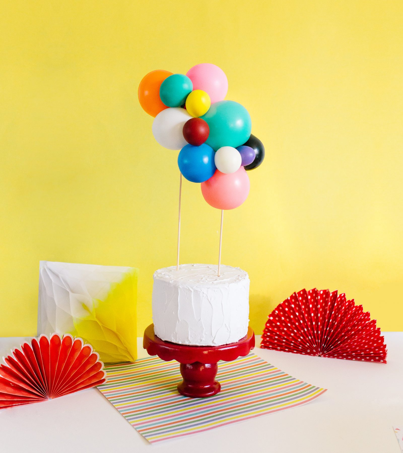 How to Make a Mini Balloon Cake Topper + a tutorial featured by Top US Craft Blog + The Pretty Life Girls