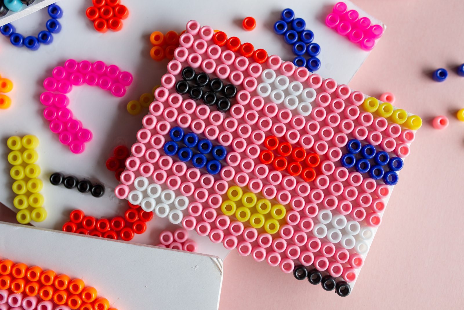Kids Craft: How to Make a Bead Mosaic + a tutorial featured by Top US Craft Blog + The Pretty Life Girls