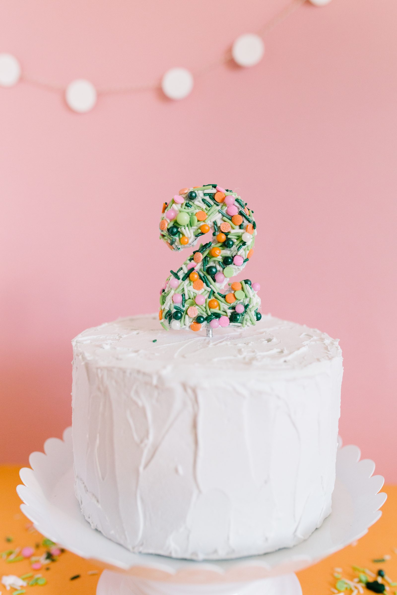DIY Sprinkle Number Cake Topper Tutorial | The Pretty Life Girls