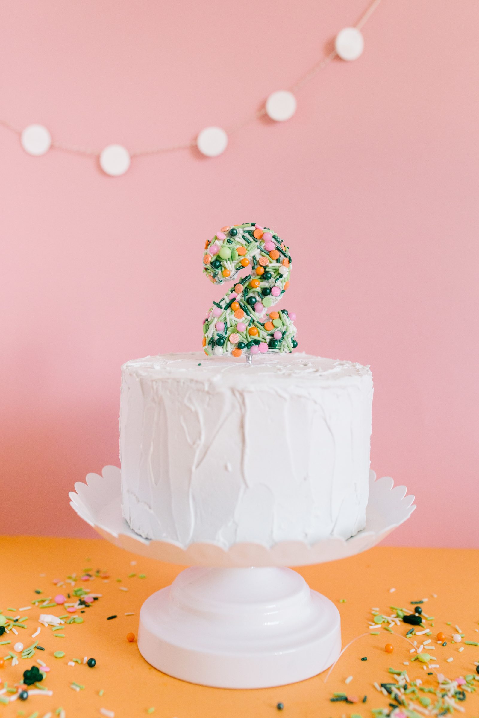 DIY Sprinkle Number Cake Topper Tutorial + a tutorial featured by Top US Craft Blog + The Pretty Life Girls