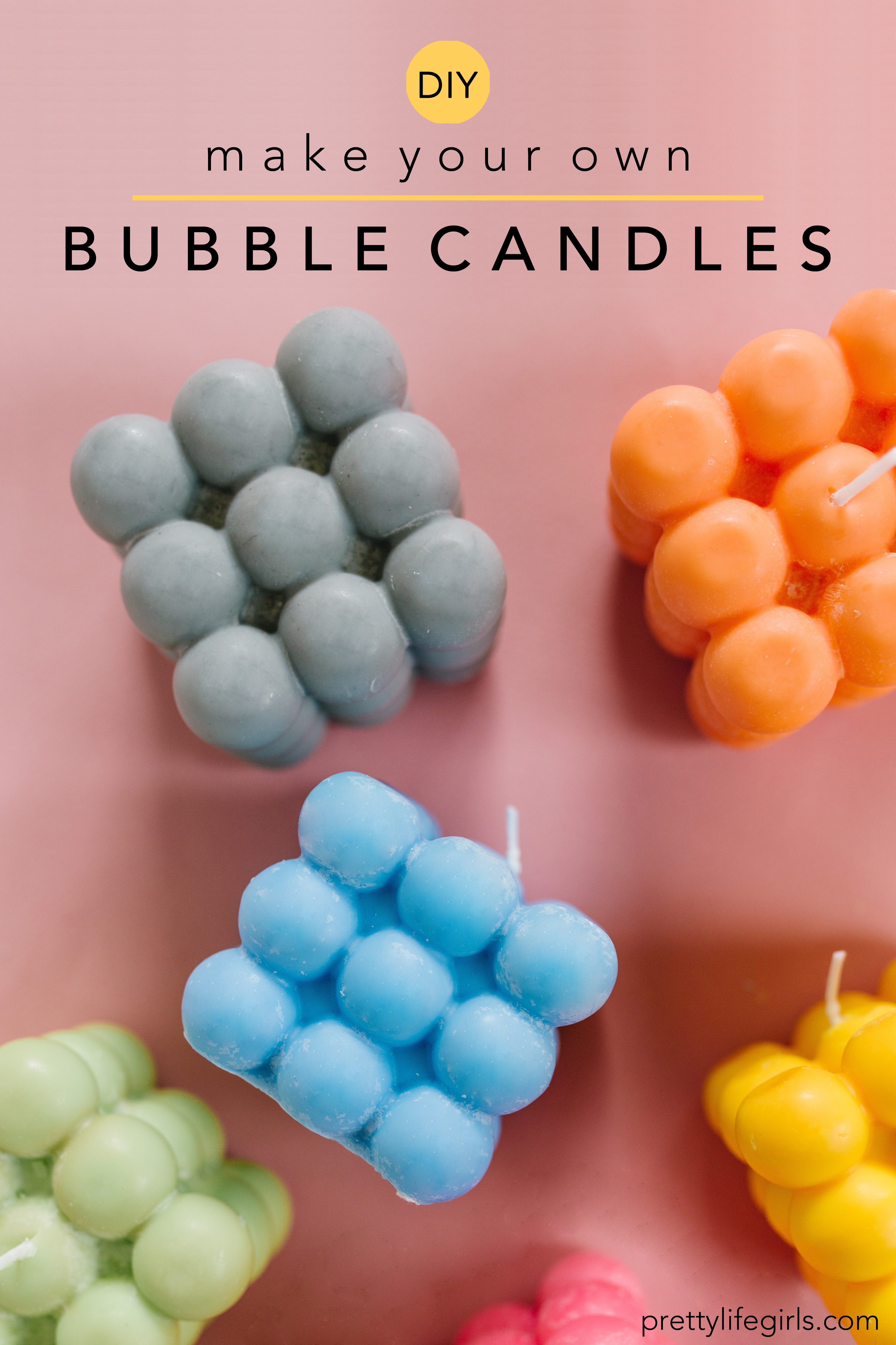 DIY Bubble Candle Tutorial + a tutorial featured by Top US Craft Blog + The Pretty Life Girls