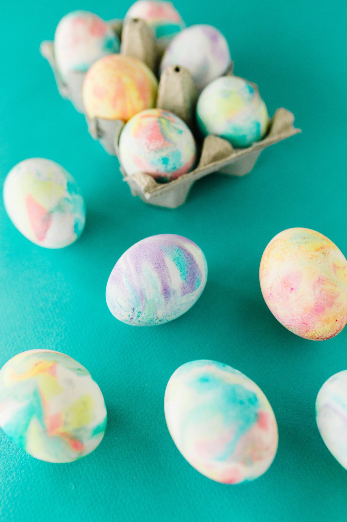 How to Make Tie Dye Easter Eggs with Shaving Cream The Pretty Life Girls