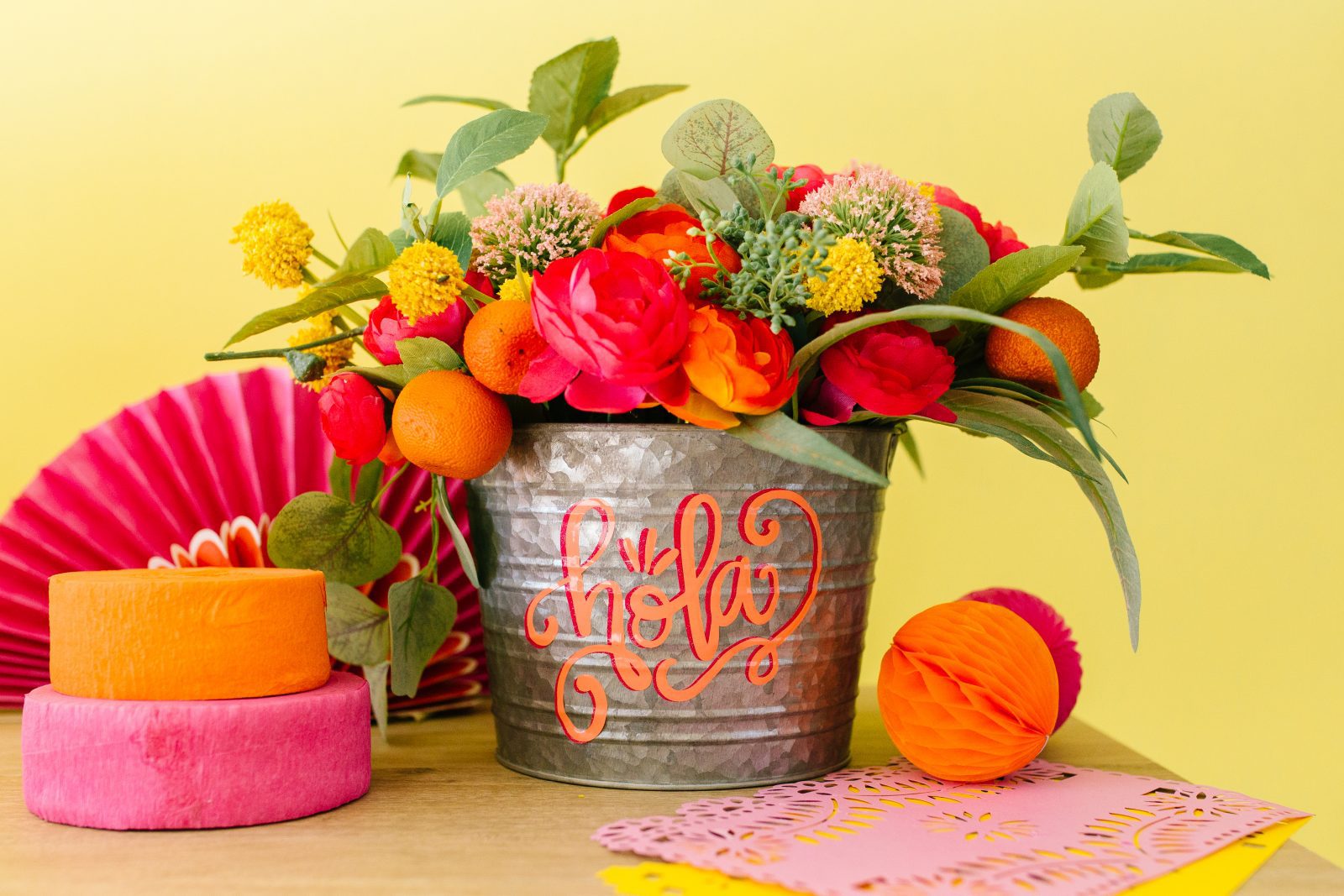DIY Cinco de Mayo Table Centerpiece + a tutorial featured by Top US Craft Blog + The Pretty Life Girls