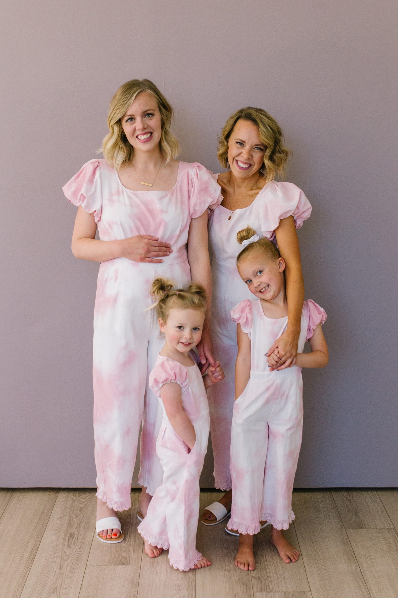 DIY Mommy & Me Tie Dye Rompers and Jumpsuits + a tutorial featured by Top US Craft Blog + The Pretty Life Girls