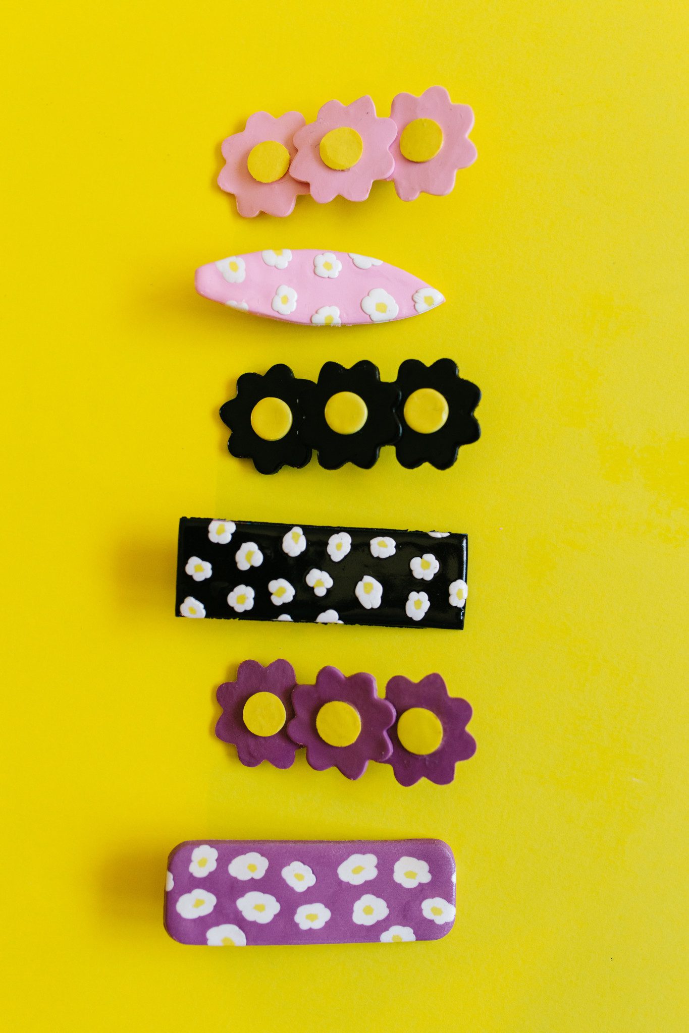 How to Make Polymer Clay Hair Accessories Flower Barrettes The Pretty Life Girls