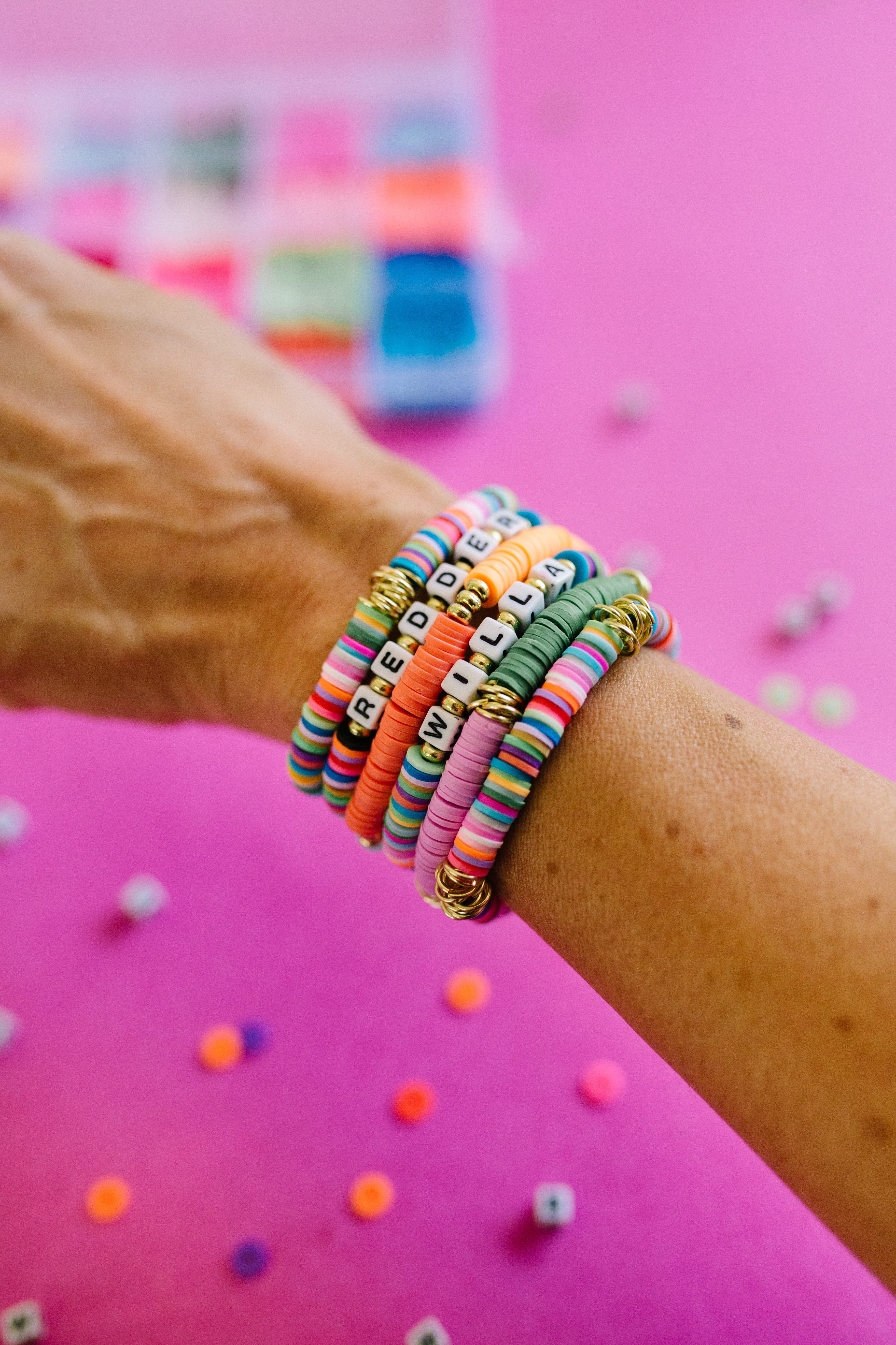 DIY Clay Bead Bracelets + a tutorial featured by Top US Craft Blog + The Pretty Life Girls