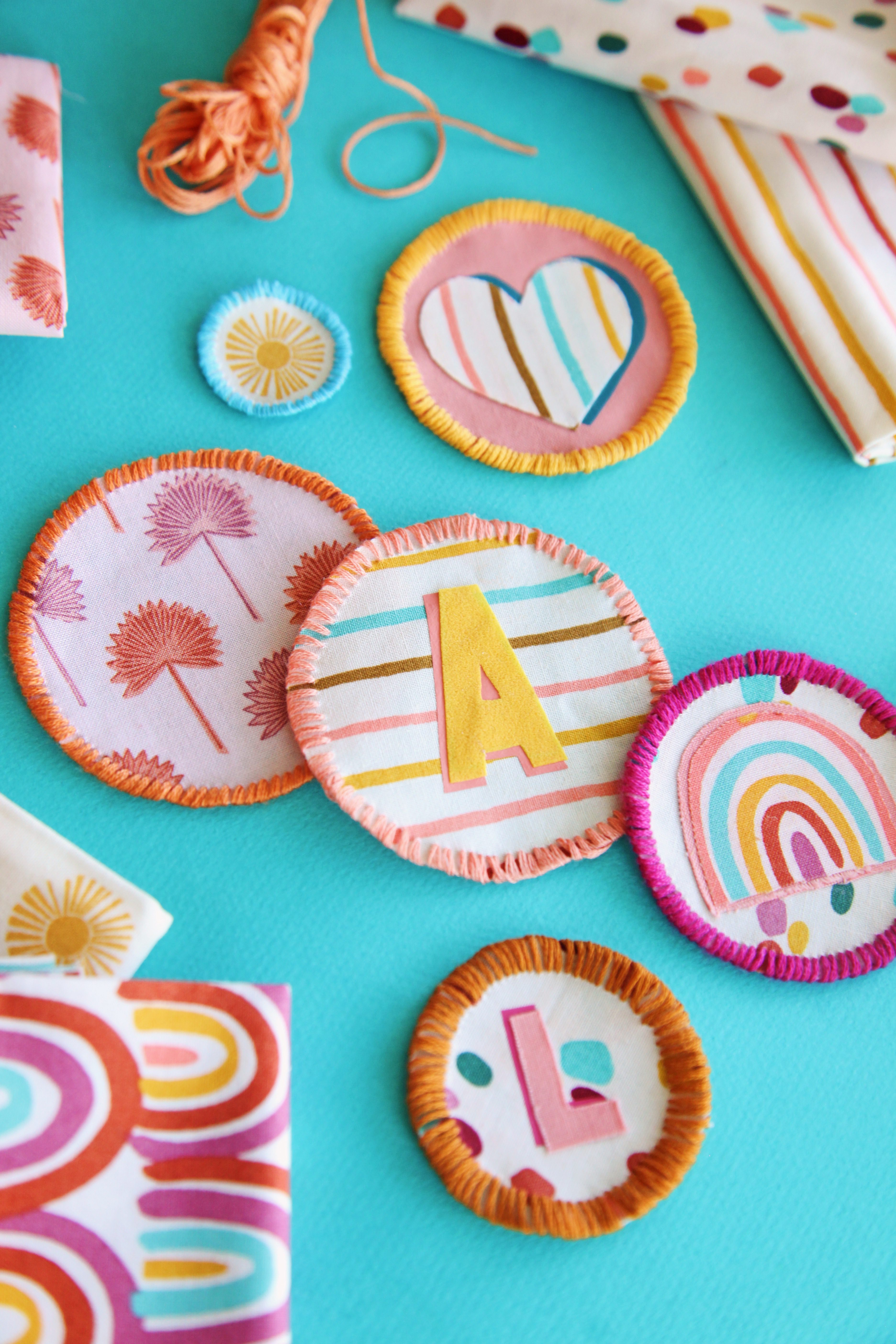 DIY Fabric Patches Step by Step Tutorial + a tutorial featured by Top US Craft Blog + The Pretty Life Girls