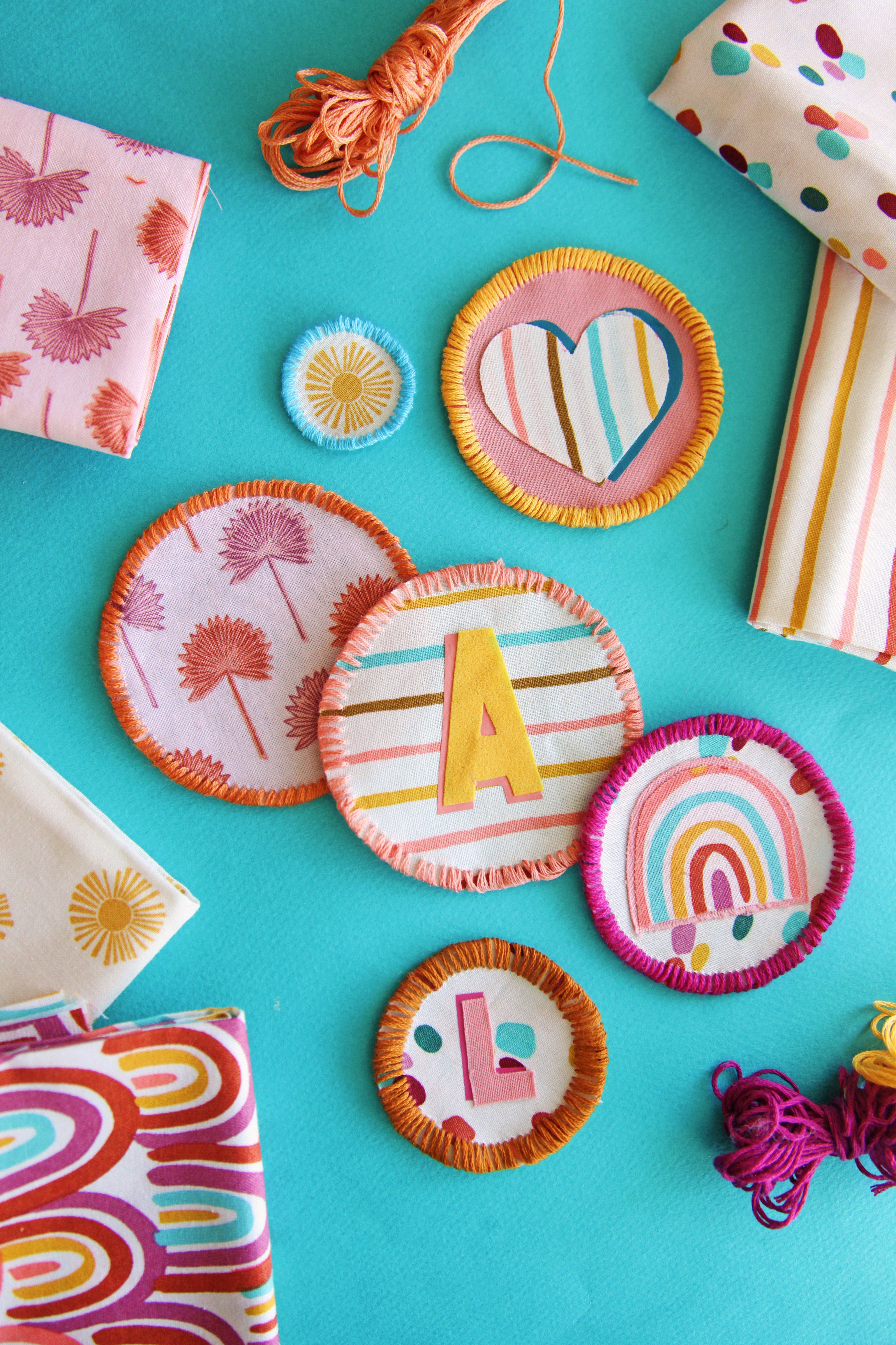 DIY Fabric Patches Step by Step Tutorial + a tutorial featured by Top US Craft Blog + The Pretty Life Girls