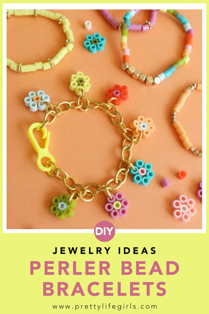 How to Make Flower Charm Perler Bead Bracelets | The Pretty Life Girls