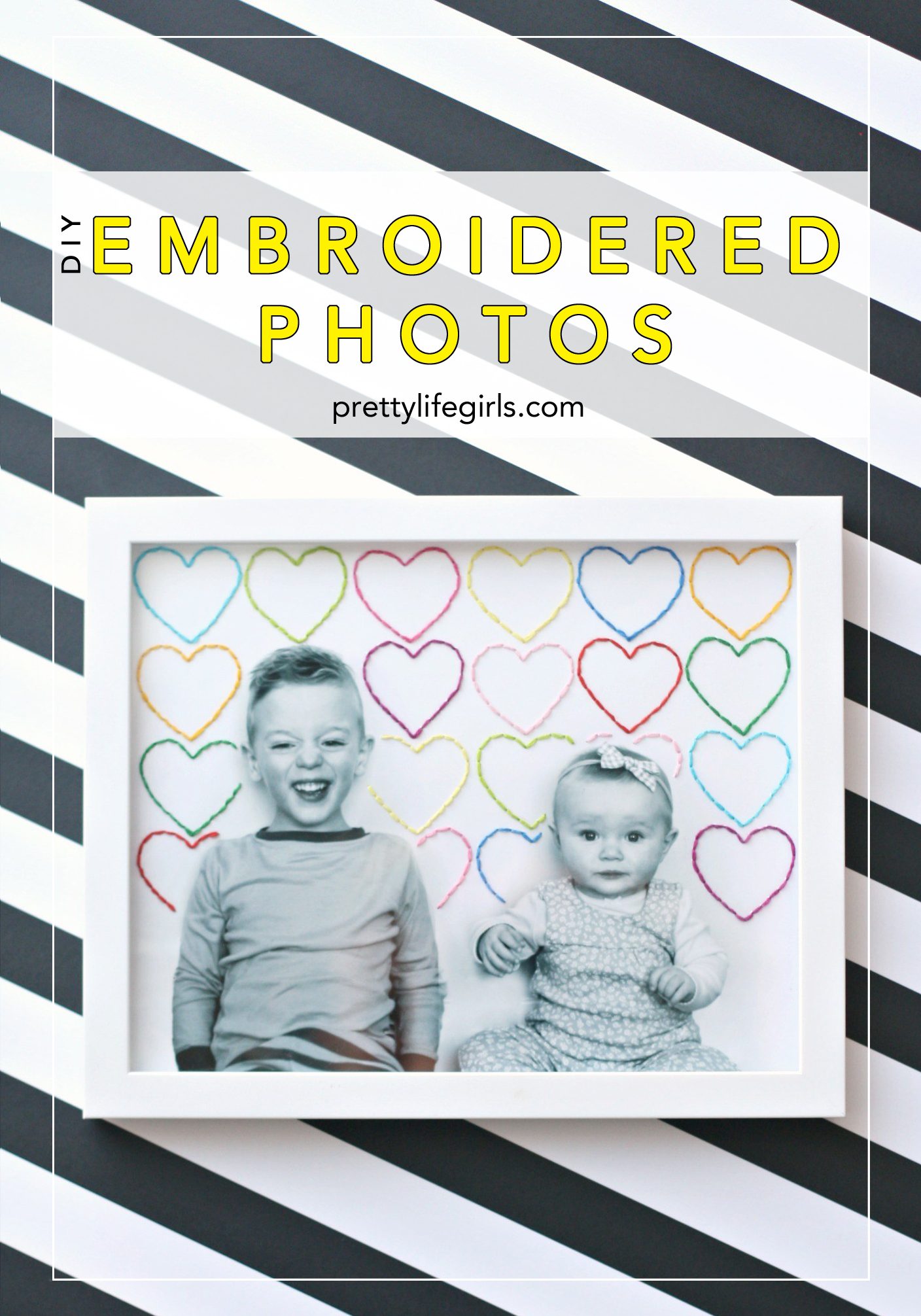 DIY embroidered photos tutorial featured by top US craft blog, Pretty Life Girls