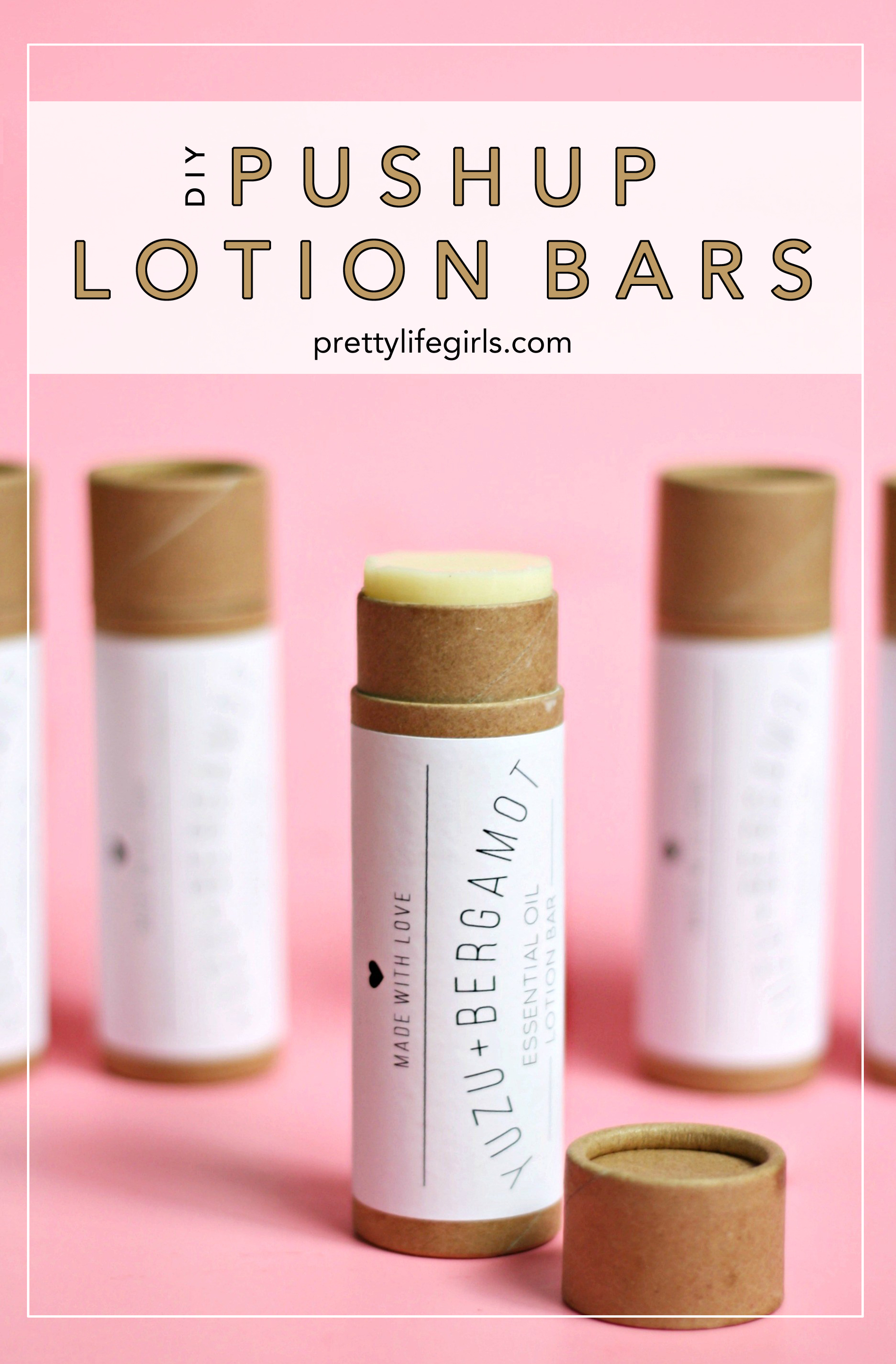 DIY lotion bars tutorial featured by top US craft blog, Pretty Life Girls