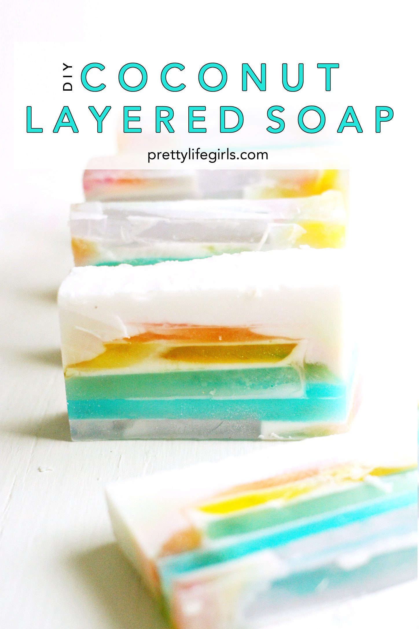 DIY coconut soap tutorial featured by top US craft blog, Pretty Life Girls