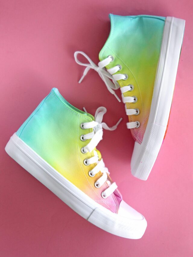 How to make Tie Dye Shoes: DIY Rainbow Sneakers