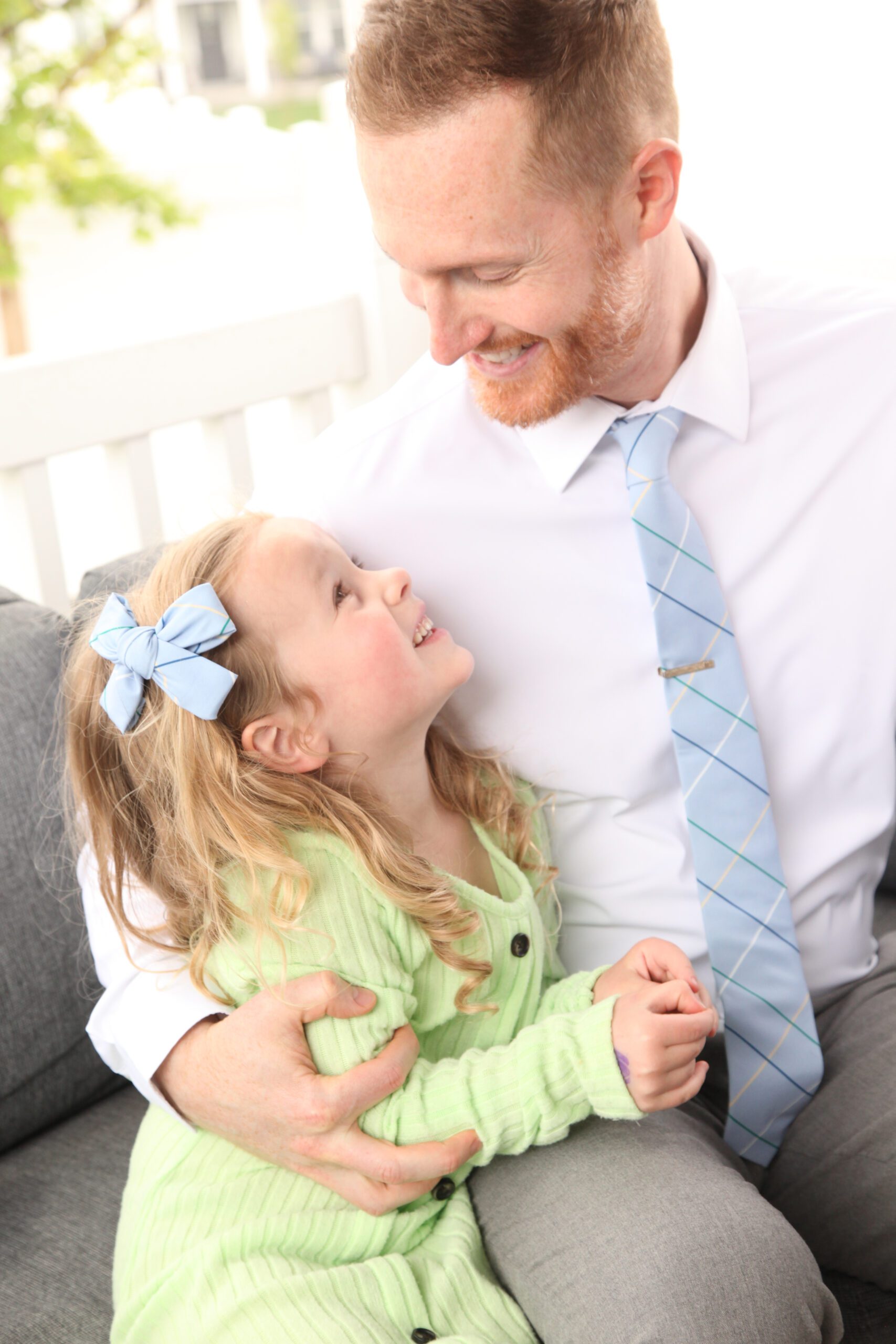 Father's Day Gift Idea DIY matching father tie and daughter bow