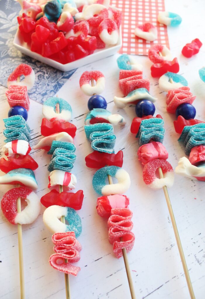 Easy 4th of July Treats: How to Make DIY Candy Kabobs | The Pretty Life ...