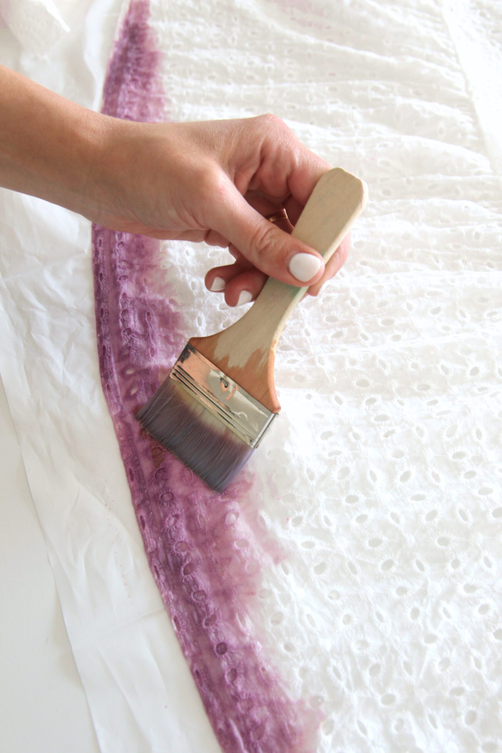 How-To-Dip-Dye-A-Wedding-Dress-Paintbrush