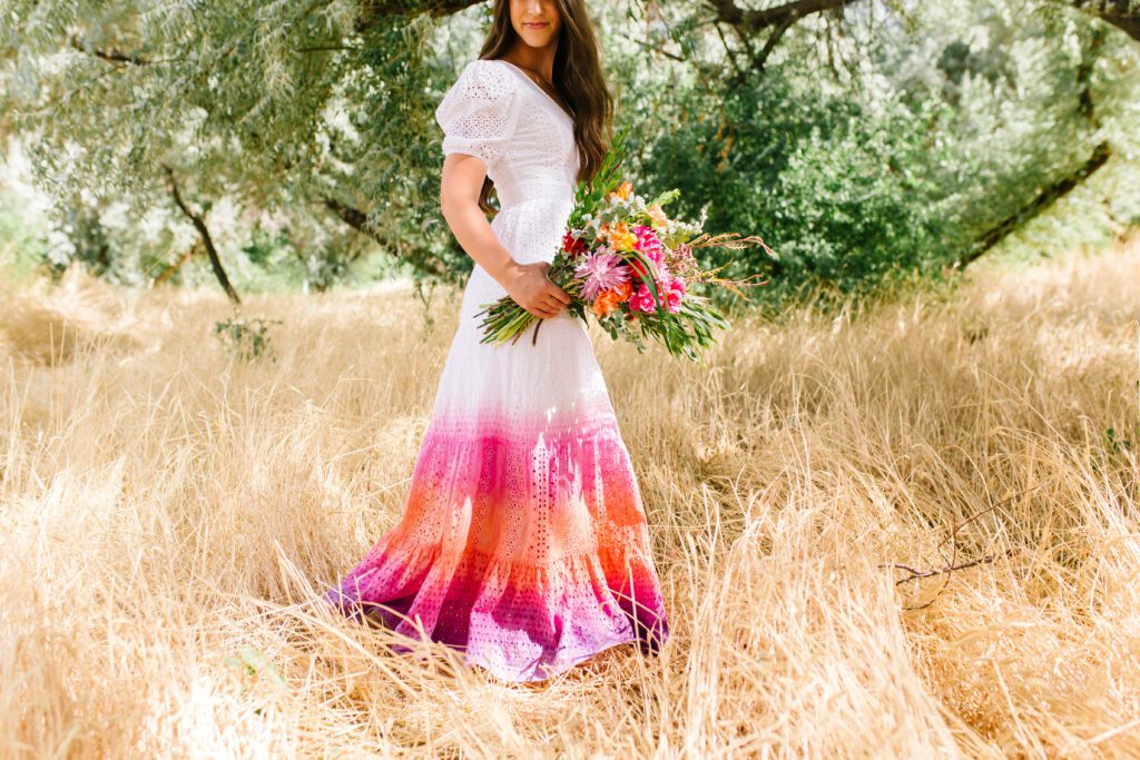 How to Dip Dye a Wedding Dress | The Pretty Life Girls