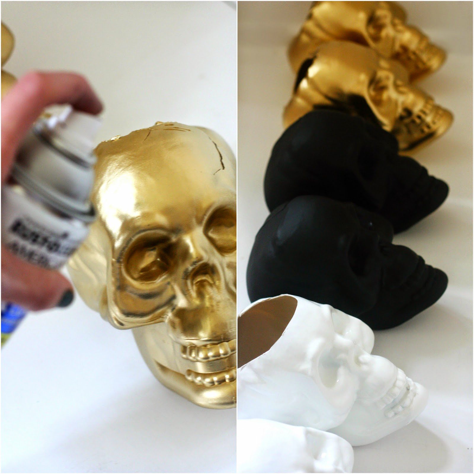 DIY-Skull-Crafts-Halloween-Decor-Spray-Paint
