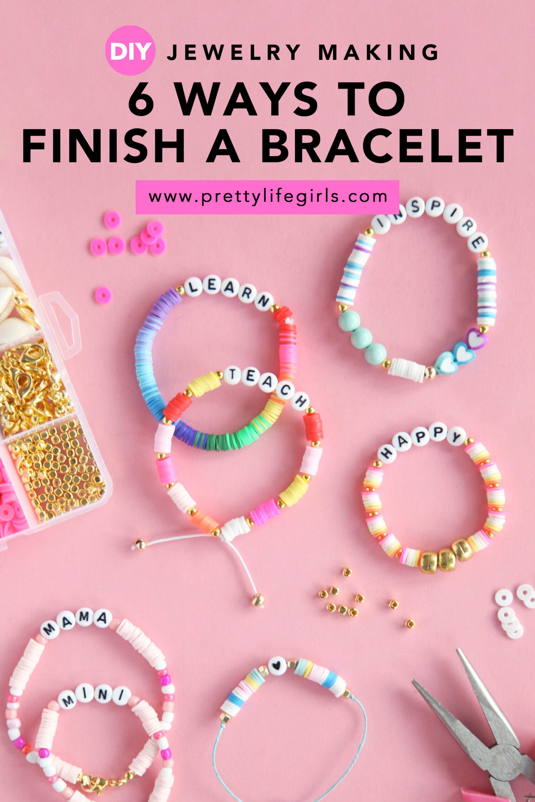 How to tie off elastic deals bracelet