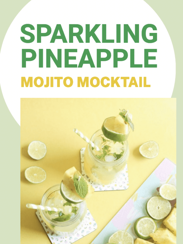 Sparkling Pineapple Mojito Mocktail