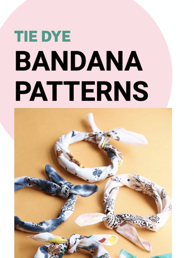 5 DIY Bandana Tie Dye Patterns